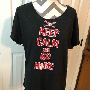 Black baseball tee. Size L